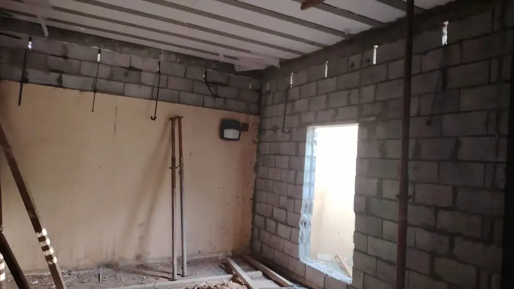 Beam and Block concrete floor structure