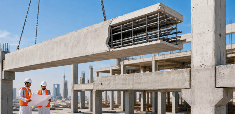 الكمرات الخرسانية: الأنواع والتصميم والتسليح ودورها في جودة المباني
